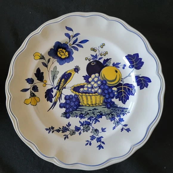 Spode England Blue Bird Fruit Yellow Blue Dinner Plate - Picture 6 of 6